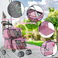 Pet Stroller for 2 Dogs Cats Pet